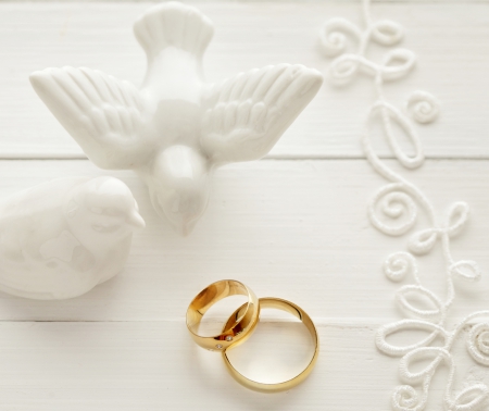 * Wedding rings * - love, wedding, feeling, romantic, dove, rings