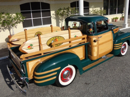 1950 Chevy Woody Pickup - old, truck, woody, pickup