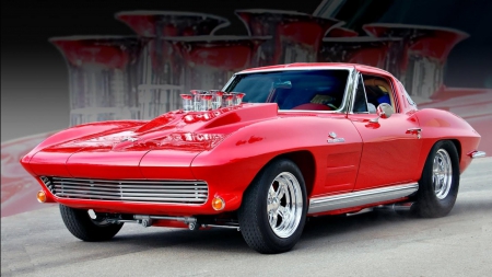 64 Vette - vette, chevy, car, hot rod