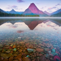 Pristine And Calm Waters At Two Medicine Lake