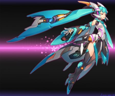 Hatsune Miku - hatsune, girl, pretty, anime, miku, cute, mecha