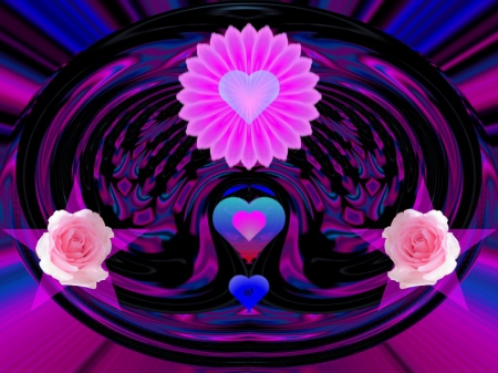 Feel the Love - fractal, abstract, collage, 3d, eye candy