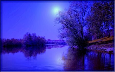 MOON DREAMS - moon, blue, dreams