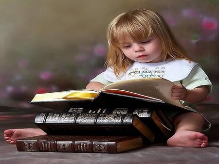 Book Worm - kids, reading, girl, explore, children, books