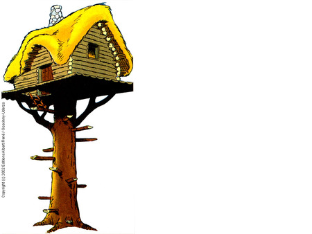 Asterix Family - house, family of asterix, rene goscinny, albert uderzo, asterix and obelix, treehouse