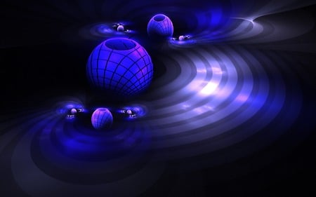 Dancefloor - bubble, abstract, blue, dancefloor, fractal, wallpaper