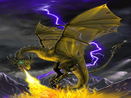 FIRE BREATH - dragon, lightning, fire, breath