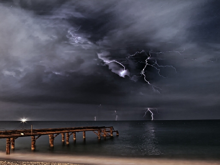 konyaalti    antalya    turkey - storm, turkey, konyaalti, antalya, lightning, dark