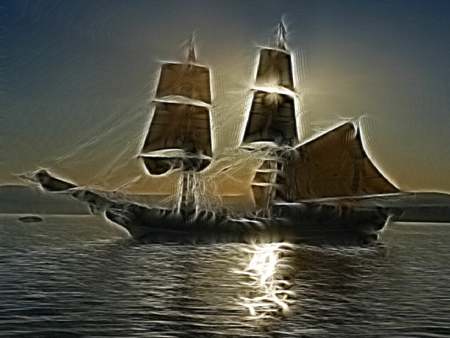 	Ghost ship - fractal, ghost, ship