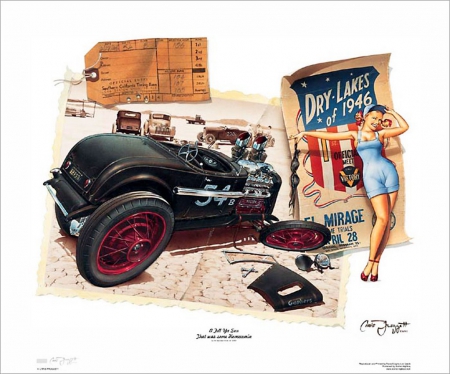 Dry Lake - car art, car, model, hot rod