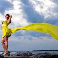 woman in yellow