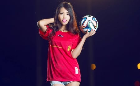 Model - ball, girl, women, model