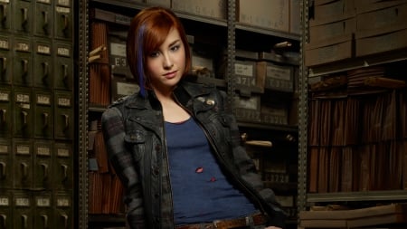 Allison Scagliotti - Warehouse 13, jacket, tv series, Allison Scagliotti, actress, redheads