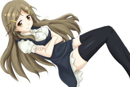 Himawari Shinomiya - himawari shinomiya, himawari, shinomiya, anime, anime girl, vividred operation, black stockings