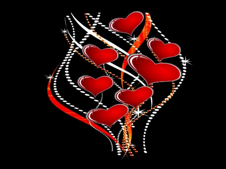 Heart Strings - Heart Strings, Red Hearts, Strings of Hearts, Hearts