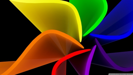 Rainbow Curve - hd, rainbow, abstract, 3d, curve