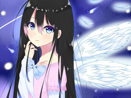 Tenshi - wings, girl, cute, orginal, angel, long hair