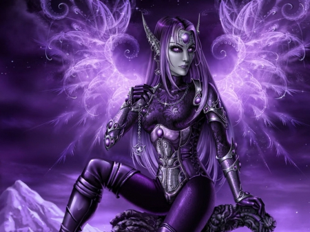 PURPLE VIXEN - purple, elf, female, vixen