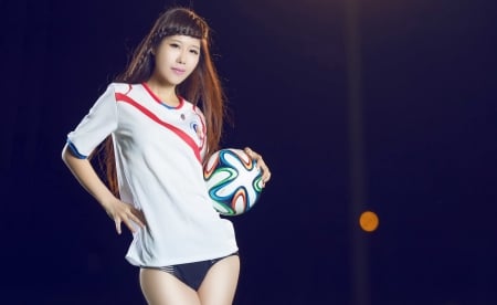 Model - ball, girl, women, model