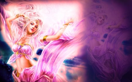 Pink Beauty - beautiful, girl, beauty, pink, fantasy, digital, woman, art, wallpaper