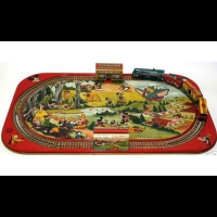tin antique train set