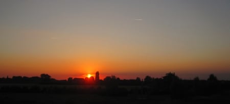 End of the day - horizon, trees, sunset, nature, photography, sunsets, sky