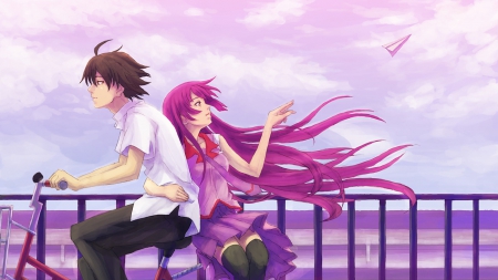 Wind - beautiful, anime, girl, boy