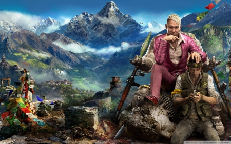 far cry 4 - hill, game, action, sky