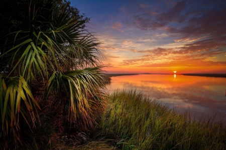 * SUNSET * - nature, orange, sky, sunset