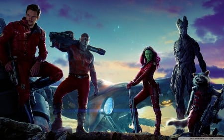 guardians of the galaxy - action, night, movies, dark