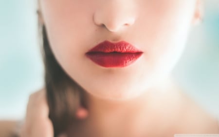 half portrait - redlips, girl, half, portrait