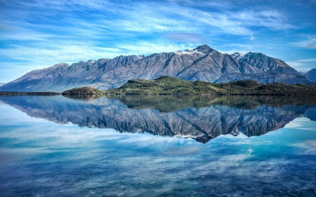 Amazing Lake Reflection - lake, mountains, nature, reflection