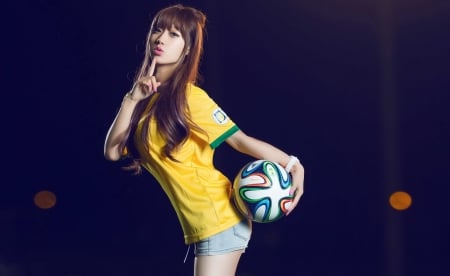 Model - girl, women, ball, Model