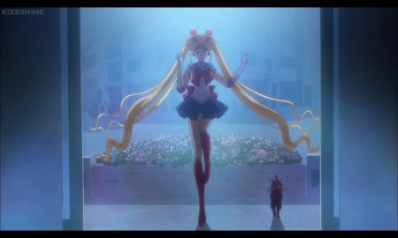 Sailor Moon - nice, beauty, female, blond, twintail, kittten, anime girl, blond hair, tsukino, pretty, blonde hair, kity, anime, luna, twin tail, tsukino usagi, cat, girl, magical girl, twintails, long hair, running, lovely, usagi tsukino, sailor moon, run, twin tails, beautiful, sweet, sailormoon, blonde