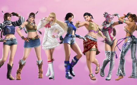 Tekken - game, girl, tekken, pink, Zafina, Jaycee, fantasy, Julie, woman, Lili, Christina, Asuka