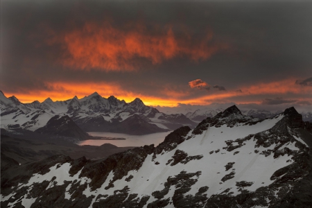 Antartica sunset - nature, fun, cool, sunset, mountains, antartica