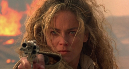 Cowgirl Sharon Stone - nra, fun, female, classy, actors, guns, weapons, Sharon Stone, pistols, cowgirls, style, tough, blondes, famous