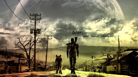 Fallout - mans best friend, 3, games, epic, war, dogs, fallout, quotes