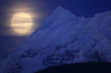 Our Moon - moon, emergence, mountains, night