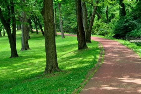 Walking Through The Park One Day - relaxing, walking, tranquil, serene, scenic park, peaceful, Walking Through The Park One Day, park