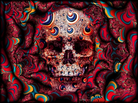 Spectral - skull, fractal, cgi, dark, 3d