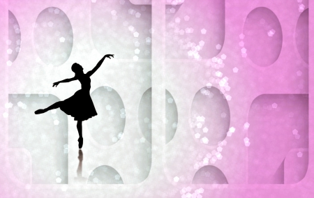 Ballerina - white, glitter, dancer, bokeh, collage, pink, by cehenot, ballerina