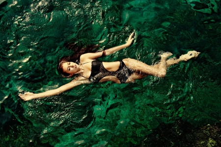 Swimming - sea, water, woman, swim