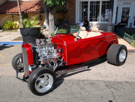 Red Rod - street rod, car, red rod, hot rod