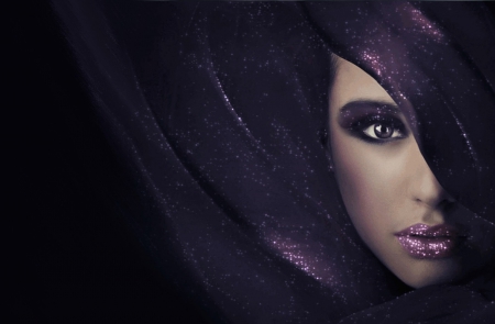 	♥ Purple Dreamer ♥ for my dear Luiza - eyes, lips, purple, woman