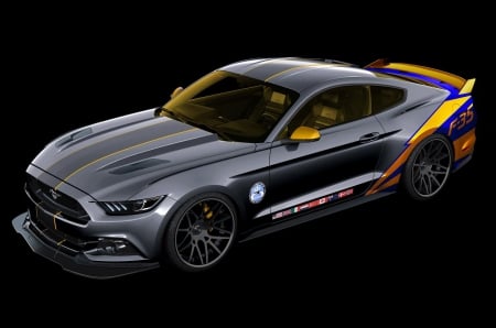 2015 Ford Mustang Lockheed Martin F-35 Lightning - stripe, ford, 2015, gray