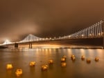 Foggy Night on Golden Gate Bridge, San Francisco