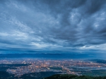 superb panorama view of taipei taiwan at dusk