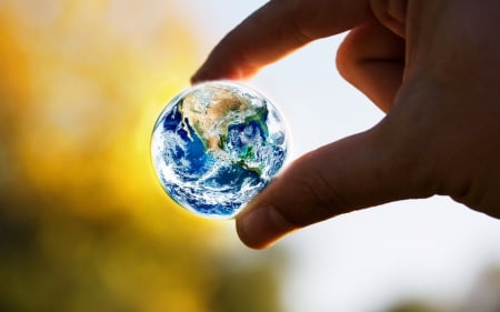 miniature earth - abstract, planet, small, earth, world, SkyPhoenixX1, hand, miniature, little, terra