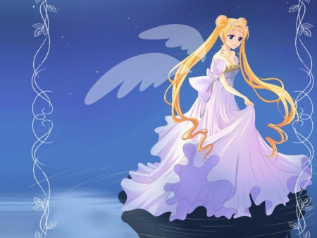 Princess Serenity - usagi, anime, serenity, girl, long hair, moon, sailor, princess, angel